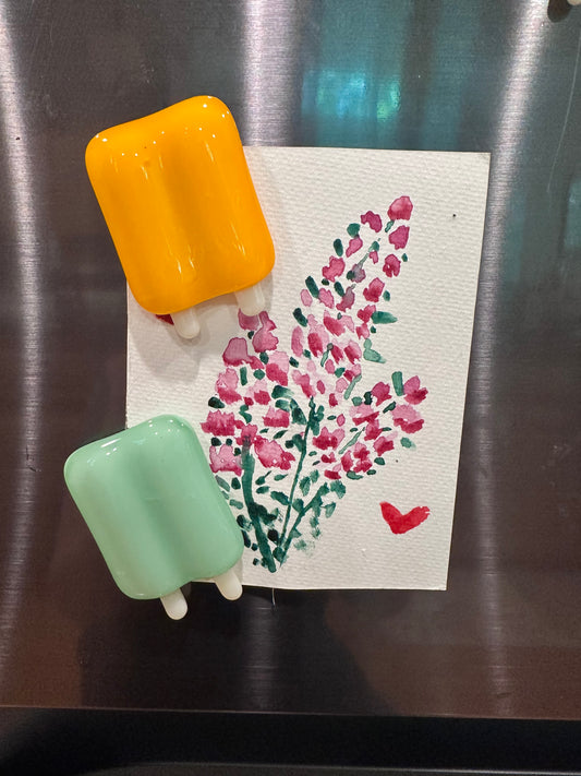 Double Pop Fused Glass Magnet