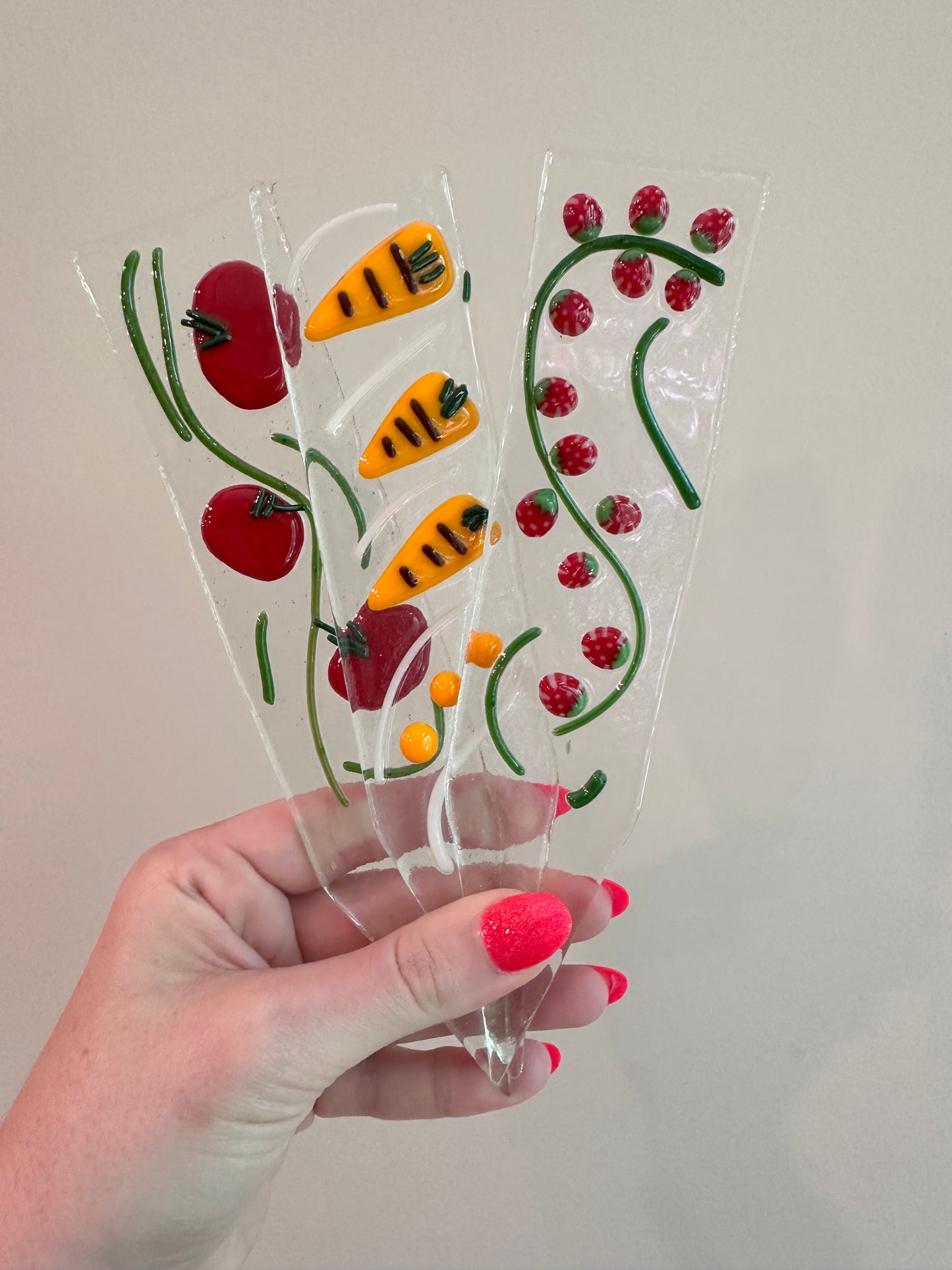 Fused Glass Plant Stakes