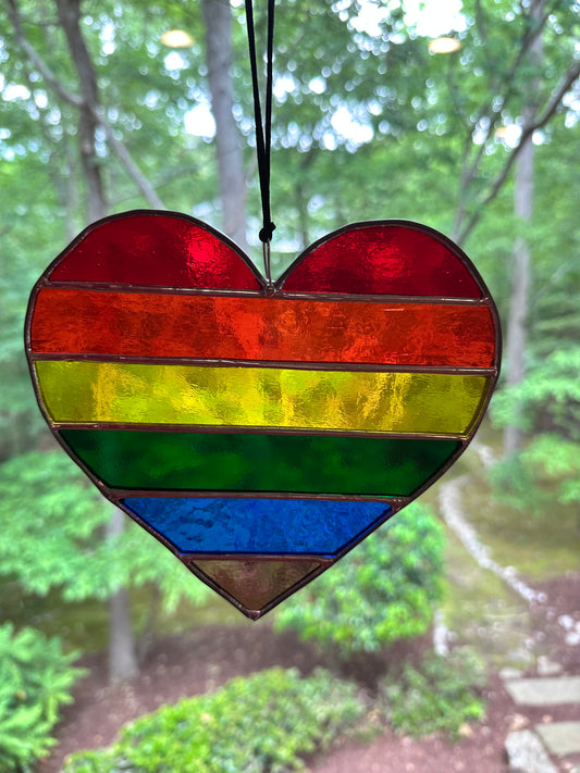 Rainbow Heart Suncatcher