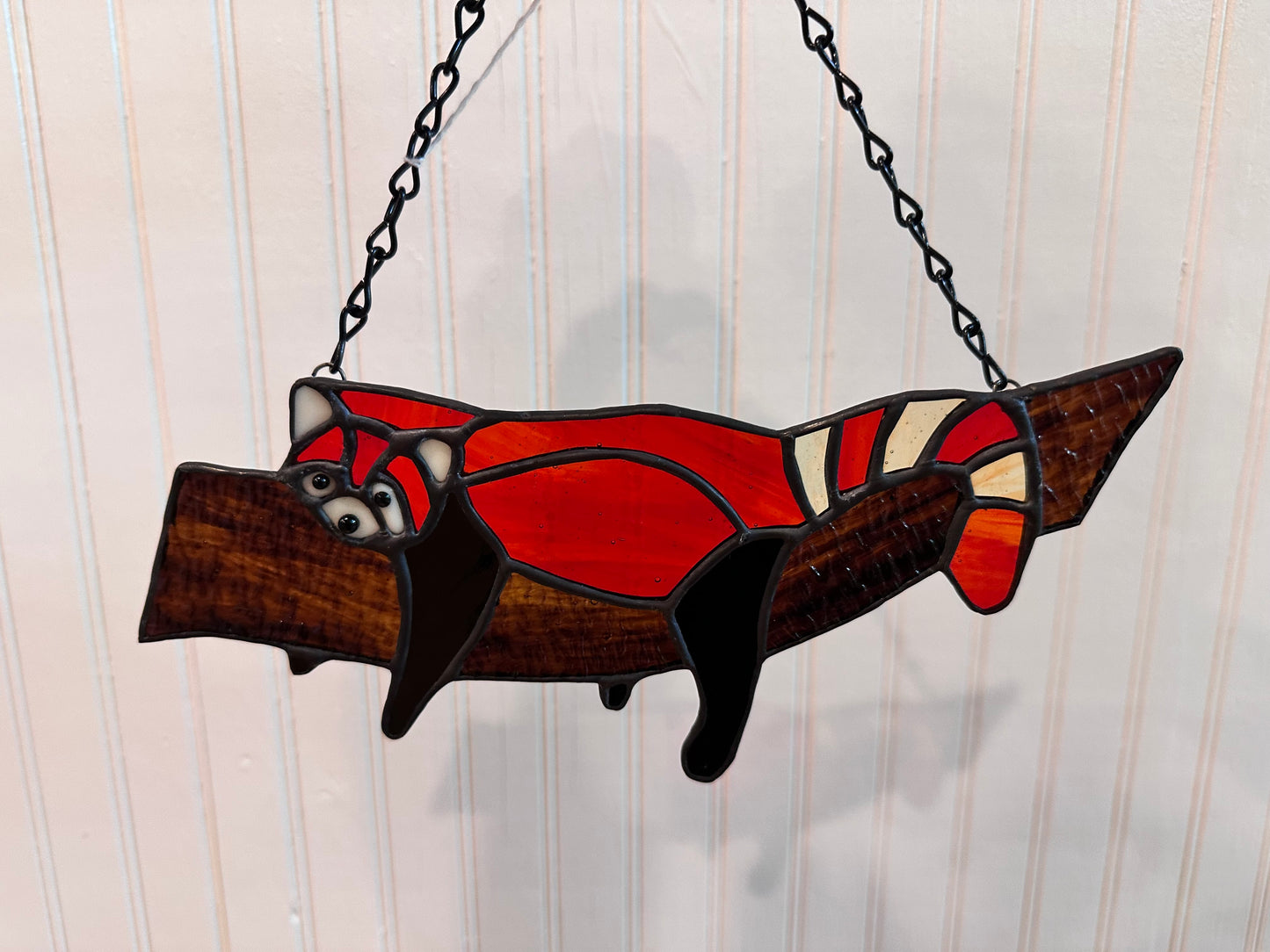Red Panda Stained Glass Suncatcher