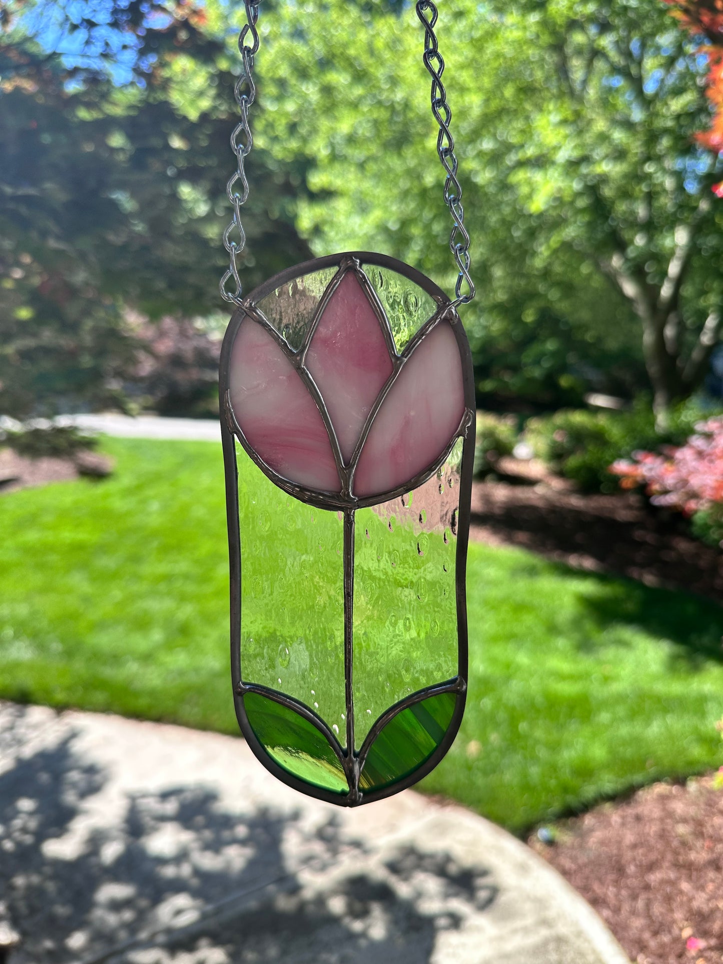 Pink Tulip Suncatcher