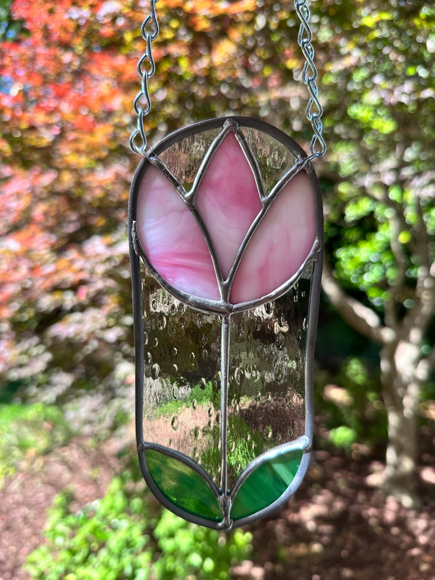 Pink Tulip Suncatcher