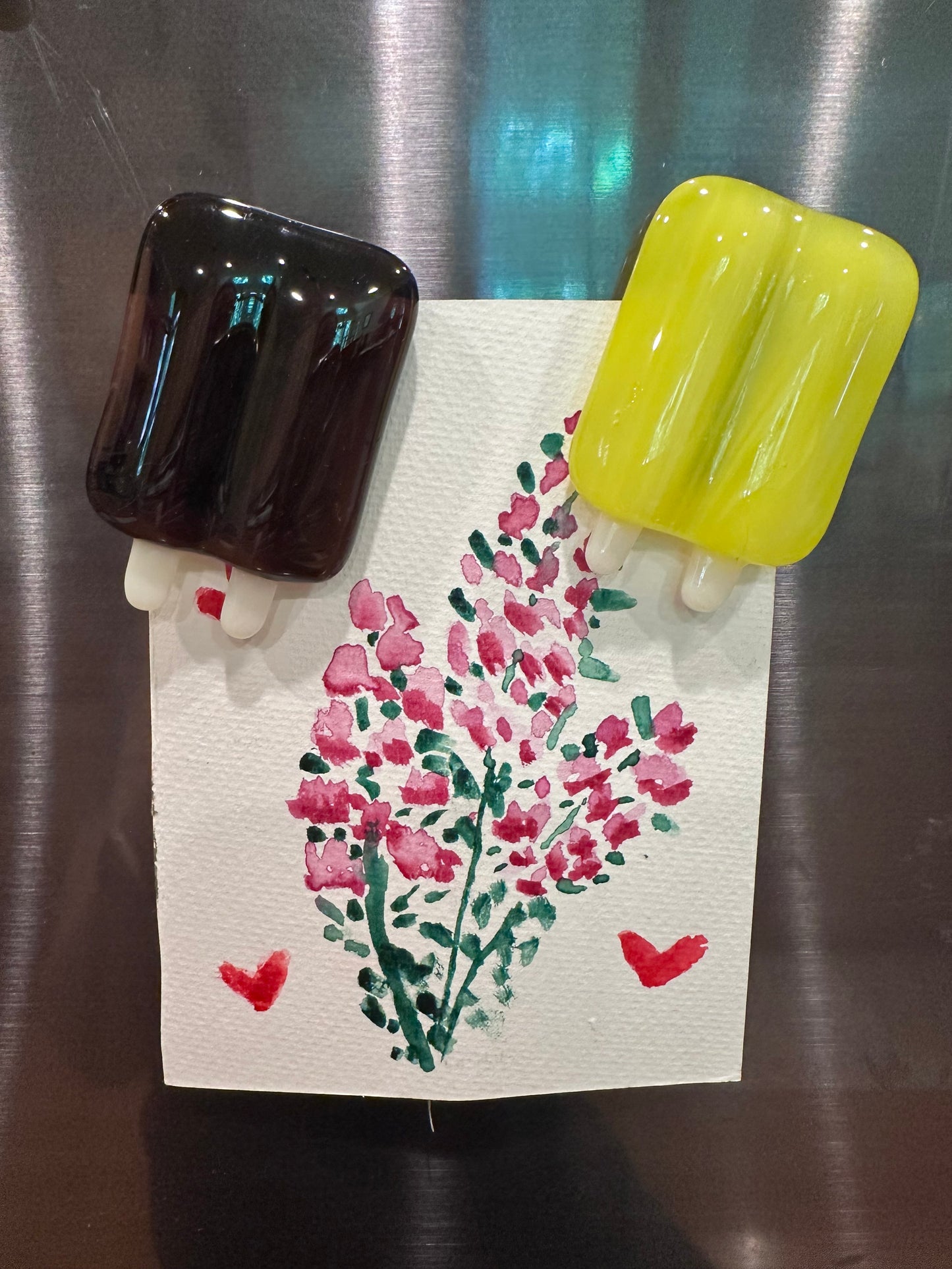 Double Pop Fused Glass Magnet