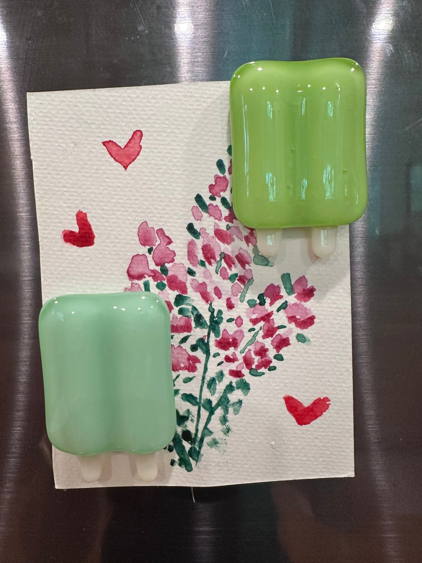 Double Pop Fused Glass Magnet
